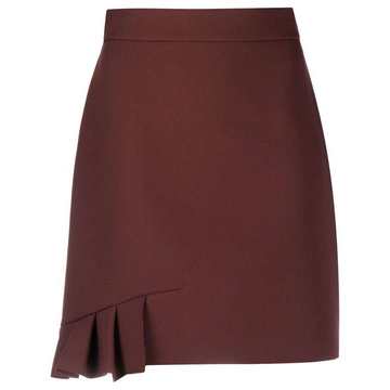 pleat-detail A-line skirt