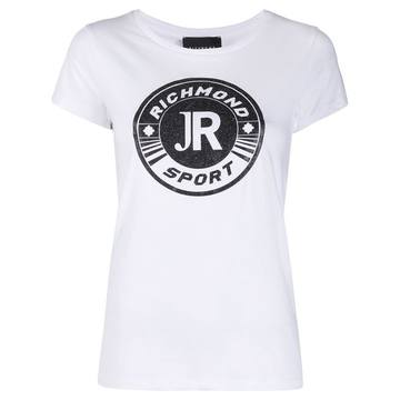 glitter logo print T-shirt