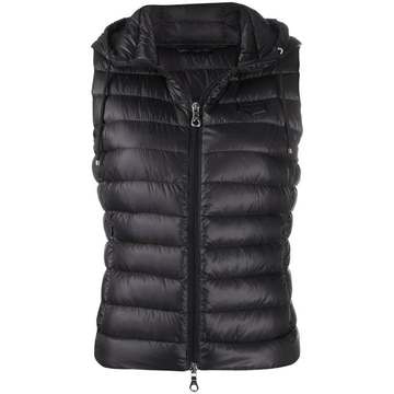 padded hooded gilet