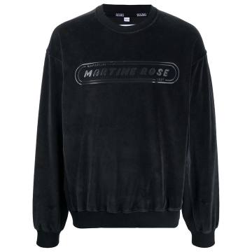 logo print fleece sweatshirt