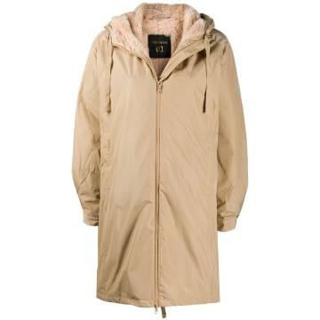 zip-up hooded coat