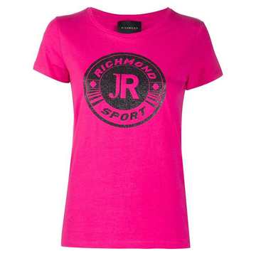 glitter logo print T-shirt