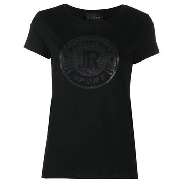 glitter logo print T-shirt