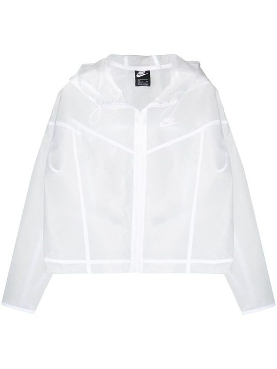 logo print sheer jacket展示图