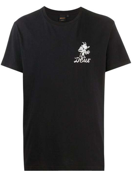 logo print short-sleeved T-shirt展示图