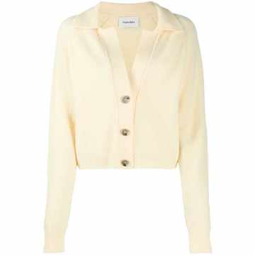 buttoned cropped cardigan