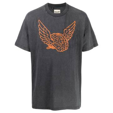 wings-print crew-neck T-Shirt