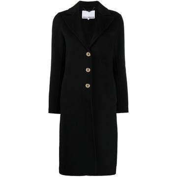 single-breasted midi coat