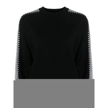 mesh-panel sweater