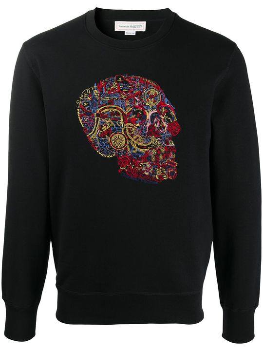 skull-embroidered sweatshirt展示图