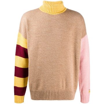 colour-block knit jumper