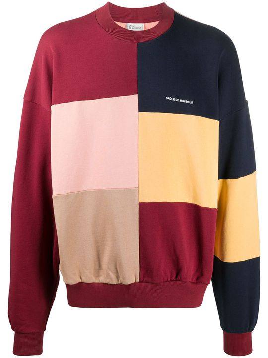 colour-block cotton sweatshirt展示图