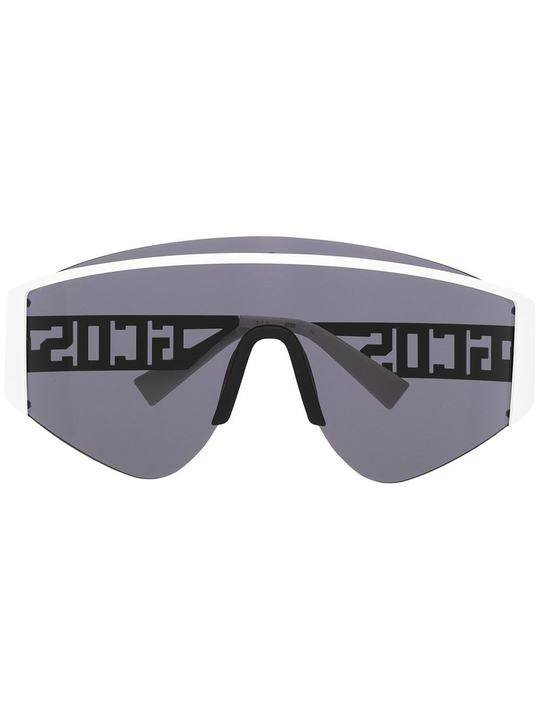 goggle-style sunglasses with logo arms展示图
