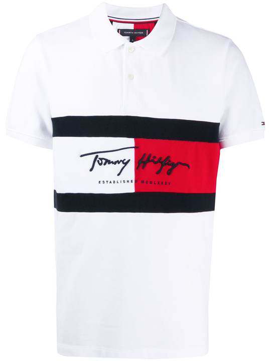 logo-print polo shirt展示图