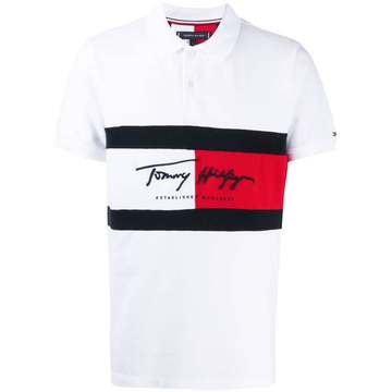 logo-print polo shirt