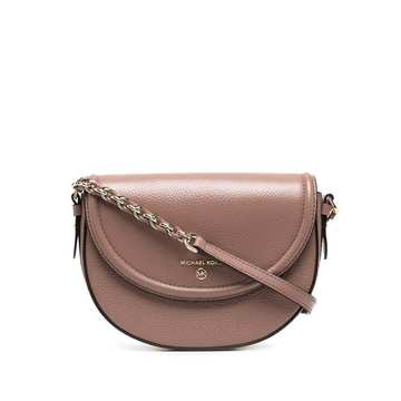 curved leather crossbody bag