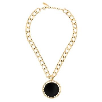 gold tone medallion pendant necklace