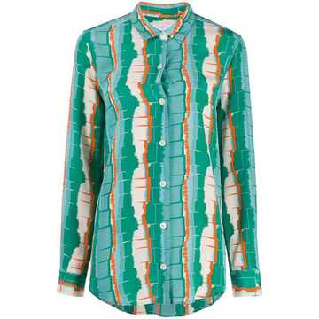 long-sleeve silk shirt