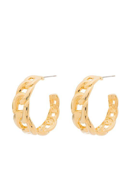 Gold Chain Link Hoop Earrings展示图
