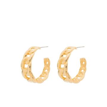 Gold Chain Link Hoop Earrings