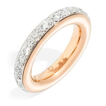 Medium Rose Gold and Pavé Diamond Ring