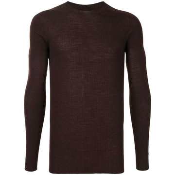 ribbed-knit wool jumper