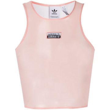 semi-sheer cropped tank top