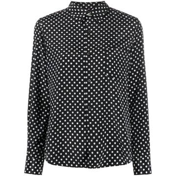 long-sleeved polka dot print