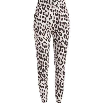 NYC leopard print track trousers