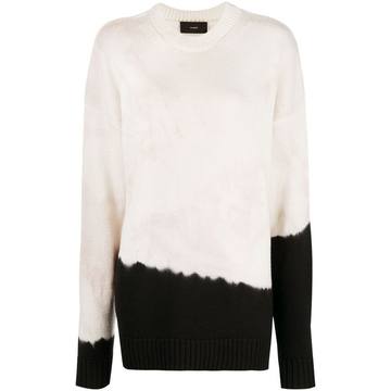 tie-dye knitted jumper