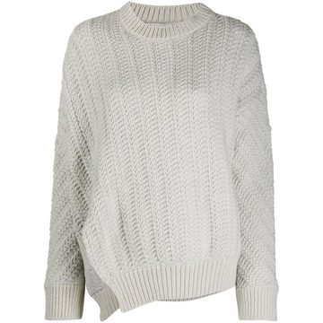 asymmetric hem knitted jumper