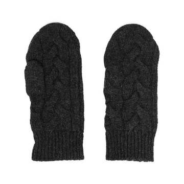 cable-knit cashmere gloves