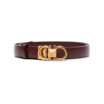 red Gancini leather belt