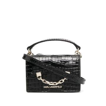 crocodile chain-trim mini bag