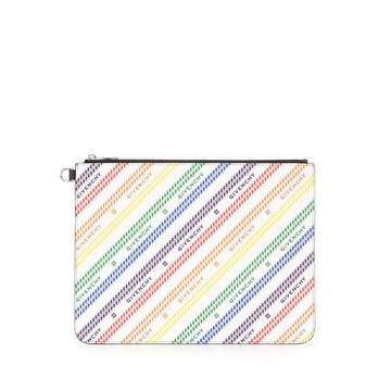 chain logo-print zipped pouch