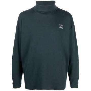 logo-print rollneck jumper