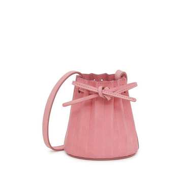 drawstring mini bucket bag