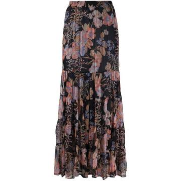 floral-print maxi skirt