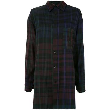 long-line check shirt