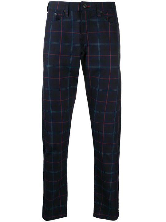 tartan check tapered trousers展示图