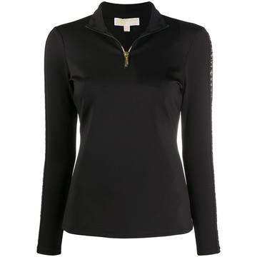 funnel neck zipped sweatshirt