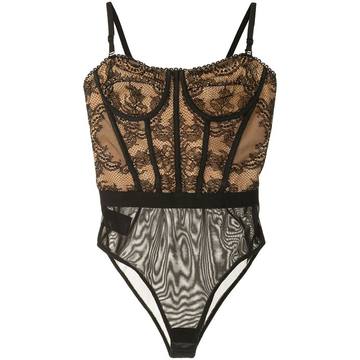 corset lace-panelled bodysuit