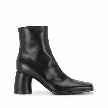Vitello square toe boots