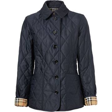 diamond-quilted jacket