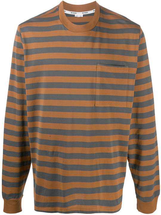 horizontal-stripe crew-neck jumper展示图