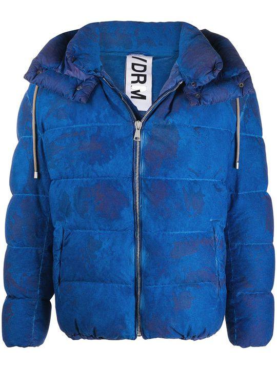 tie-dye detachable-hood puffer jacket展示图