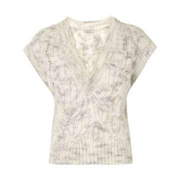 cable-knit sleeveless jumper