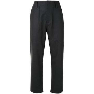 Porter cropped felt trousers