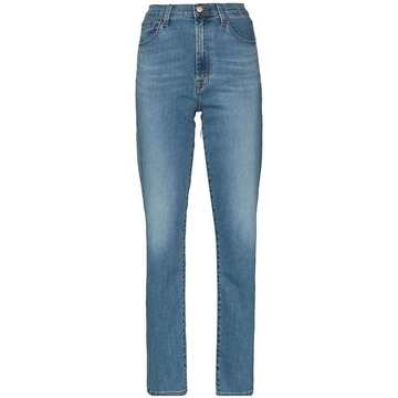 Teagan high-waist straight-leg jeans