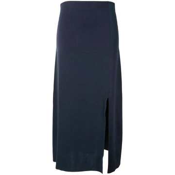 panelled mid-length skirt